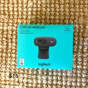 Logitech C270 HD Webcam - Black with Teal Box
